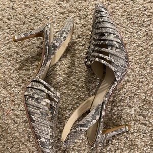 Kenneth Cole snake print heels